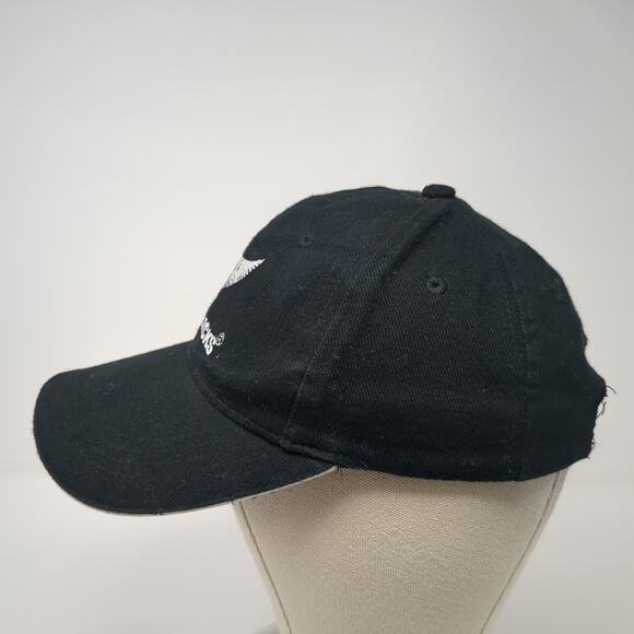 All Blacks Strapback Baseball Cap Black One Size Adjustable Embroidered 6 Panel - Picture 3 of 10